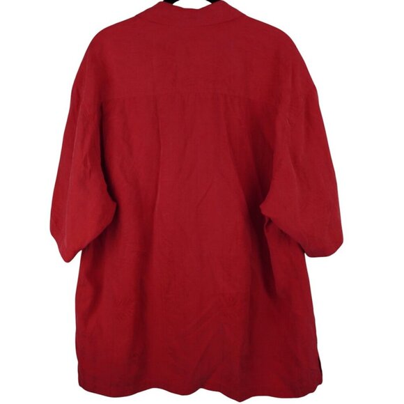 Tommy Bahama Mens Size XL Silk Linen Embroidered Front Button Casual Summer Shir - Picture 6 of 9